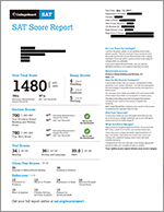 SAT 1480分成績單